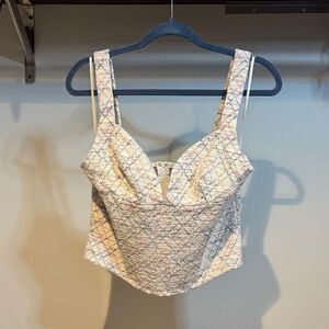 fab'rik Multicolor Textured Crop Top